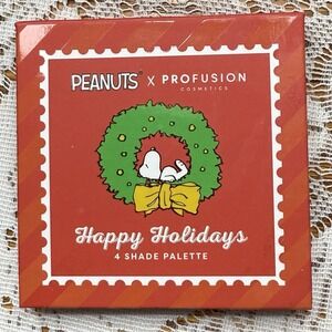 New X Profusion Cosmetics Peanuts 4 Shade Pallette Eye Make-Up Happy Holidays
